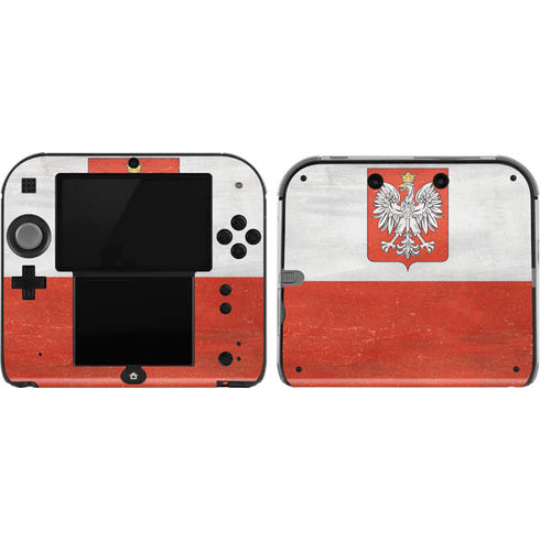 Poland Flag Distressed Nintendo Skins